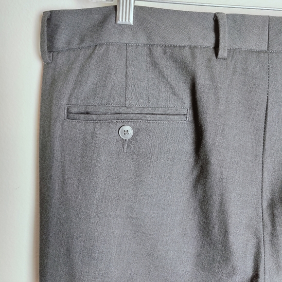 Kenneth Cole Reaction Men's Grey Flat Front Office Dress Suit Pants, Sz 38/30 - Picture 6 of 12